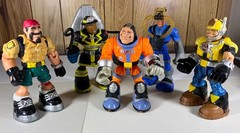 Rescue Heroes Mattel , Fisher Price Lot of 5 Different Heroes / Nice