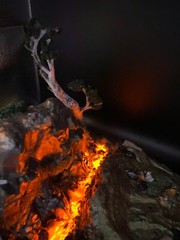 Lava Light Up Action Figure Base Custom Designed 7″x 10″ Diorama Tabletop Gaming