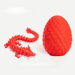 3D Printed Dragon Egg Full Articulated Crystal Dragon Fidget Toy Home Decor Toys