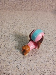 Paw Patrol The Movie Liberty Dachshund Figure Dog Puppy 2″ Pink Blue Mini Toy