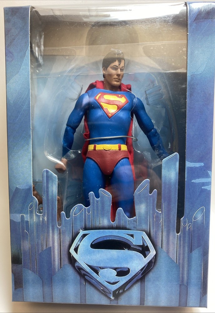 NECA Superman Christopher Reeve Version Action Figure DC Comics Toy New 7”