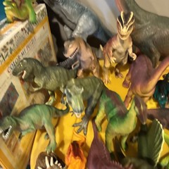 DINOSAUR Toy Figure Lot of 30 Hard Plastic Prehistoric Animals T Rex All Sizes