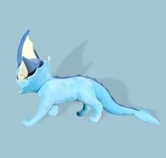 Large Custom Vaporeon Eeveelution Plush Doll 80cm Standing Pose Soft Stuffed Toy