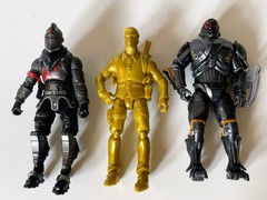 Jazwares Fortnite 4″ Figure Lot: The Scientist, Black Knight, and Midas