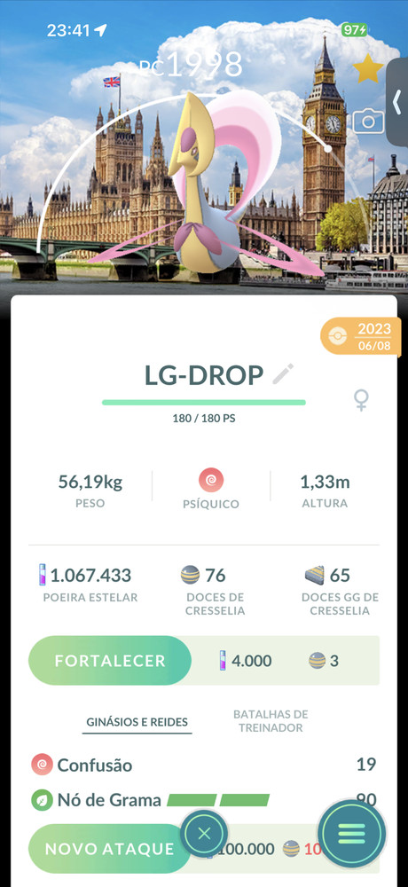 Pokémon✨Cresselia London Background✨Go Tour✨Trade✨Go✨