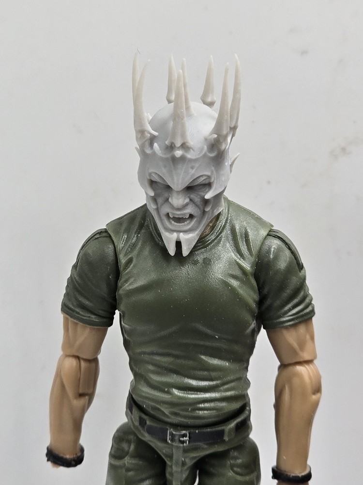 3d Printed KING POISON SNAKE MAN HEAD 1:18 3 3/4″ GI Joe 25th Anniversary B132