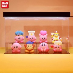 8Pcs/Set Games Star Kirby Anime Figure Cute Cartoon Pink Kirby Mini Figure
