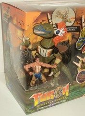 Playmates N64 TUROK Joshua Fireseed with Tribal Raptor Figure Set 1999 MISB