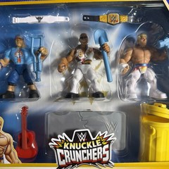 WWE Knuckle Crunchers Action Figures Mattel 3-pack WrestleMania Cena Rock Cody
