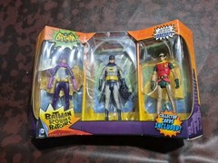 Mattel 1966 Classic TV Series Batman Robin Batgirl 3 Pack Figures