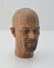 1/6 Scale Wounded Bryan Cranston Mr. White Head Carving Sculpt Model Toys
