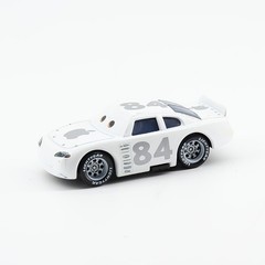 2PCS Disney Pixar Cars White Apple Mack Hauler Truck+Car 1:55 Diecast Toys Gifts