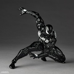 Revoltech Amazing Yamaguchi Symbiote Spider-Man Black Suit Figure In Stock