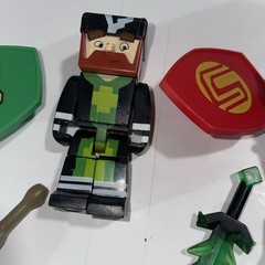 K50 Tube Heroes Action Figures Lot of 2 & Accessories Jazwares 2015 Sword Shield