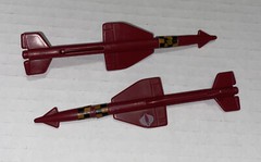 2 LOT GI Joe Cobra Hydro Sled Missile Vehicle Parts ONLY ARAH 1986 Vintage 1980s