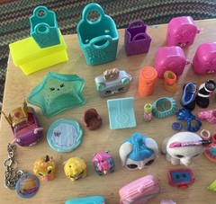 Shopkins Lot of Over 125 Pieces and Figures Preowned Replacements Complete Yours