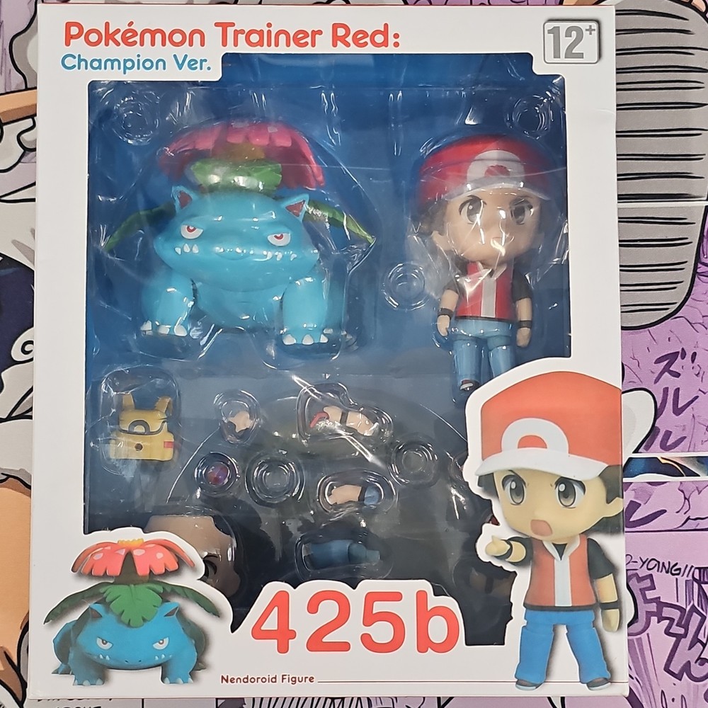 Nendoroid Pokemon Trainer Red Champion Ver. 425b Figure w/ Venusaur Age 12+