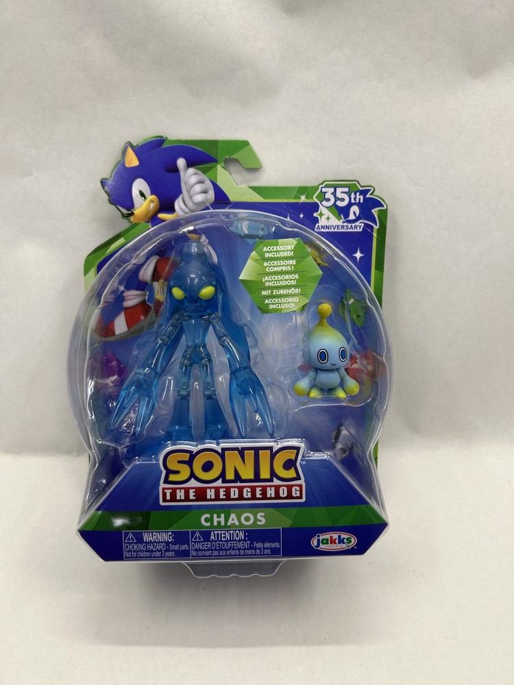 Jakks 35th Anniversary Sonic The Hedgehog CHAOS w/ Chao 4″ Figure Brand New