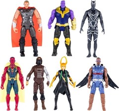 14 pcs Big Set Superhero Action Figures – Collectible Models 6.5-inches Tall,…