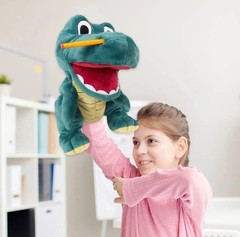 Jeffy Puppet Booger The Dinosaur Puppet Dino Plushies Hand Puppet Role Play Toy