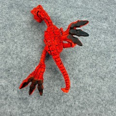 Skeleton Dinosaur Figure Red Black Crackle T-Rex 7” Posable Action Toy Zuru