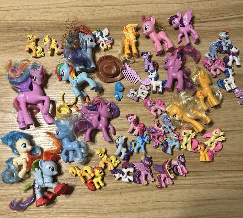 Large Mix Lot My Little Pony 42 Pcs + Accessories