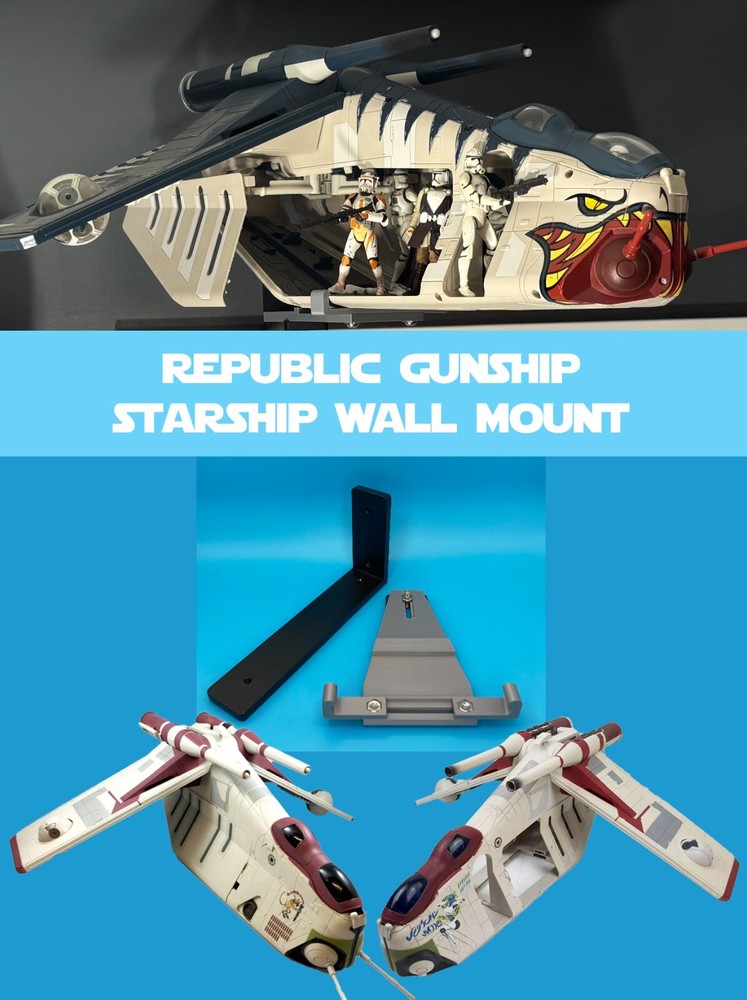 Starship Wall Mount for Star Wars Republic Gunship – TCW Clone Wars, AOTC, ROTS