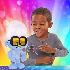 DreamWorks TrollsTopia Tiny Diamond Dancer, Lights and Sounds Musical Plush, by