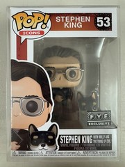 Stephen King with Molly 53 ~ Funko Pop Vinyl ~ FYE EXCLUSIVE + FREE PROTECTOR