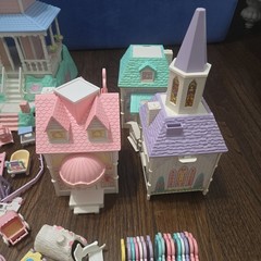 VINTAGE 1988 PRECIOUS PLACES MANSION HOUSES FIGURES LOT FISHER PRICE *Not Tested