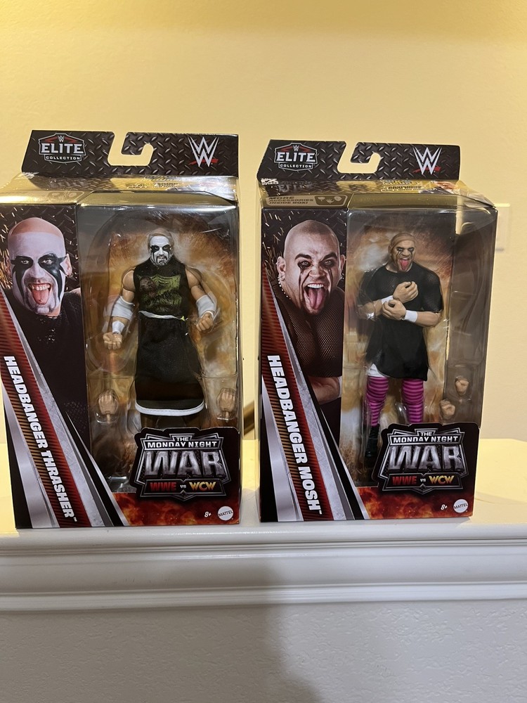 WWE Elite Monday Night War Series 11 Headbanger Thrasher & Mosh Lot of 2 VHTF