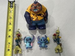 Disney Lilo & Stitch Jumba Jookiba Evil Genius Alien PVC Figure Cake Topper Lot