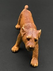 Vintage Hard Plastic Lion Cub African Safari Made in Hong Kong ~8″ with Tail
