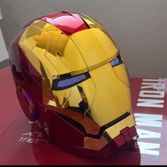 Iron Man Gold MK5 Helmet Electronic Voice Activated Open&Close Mask Autoking New