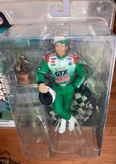 McFarlane 3 Figure John Force NHRA Drag Racing Nascar Green & White Rare Htf