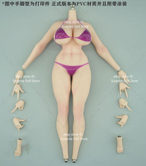 PawPawDoll DK001A 1/6 Oversize Breast Seamless Body Makeup Silicone Female Figur