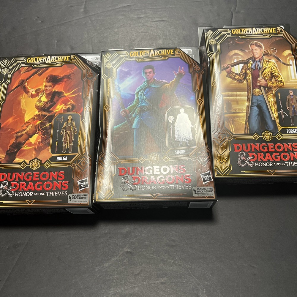 Dungeons & Dragons 6″ Action Figure Golden Archive Lot of 3 – Holga Simon Forge