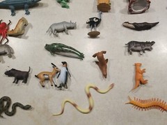 Mixed Lot Of 55 Plastic Animals Various Figures African Aquatic Etc
