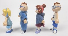 Lot Of 4 Alvin & Chipmunks – 2 Simon & 2 Chipettes Jeanette Eleanor 80’s Jointed