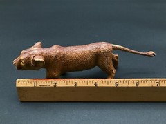 Vintage Hard Plastic Lion Cub African Safari Made in Hong Kong ~8″ with Tail