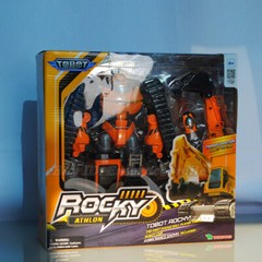 Tobot V Rocky Athlon Vehicle Transforming Robot Excavator Action Figure Toy