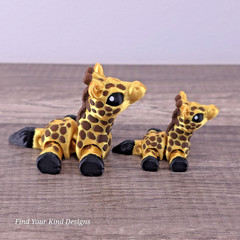 Mini Giraffe & Baby Flexi Fidget – 3D Printed Articulated Desk Pet Set