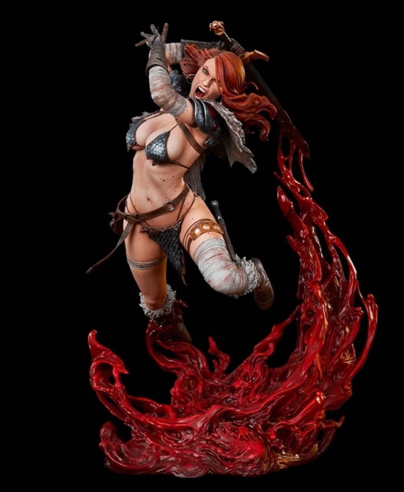 Red Sonja A Savage Sword Premium Format Statue Sideshow In Shipper New