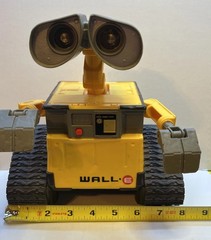 Disney Pixar WALL-E Remote Control Robot Think Way Toy Yellow Black *NO REMOTE**