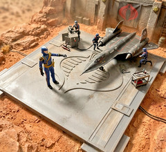 Title G.I. JOE Cobra Landing Pad – 3D Printed 8″ x 8″ Display Base for Cobra F.A