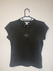 Jung Kook for Calvin Klein Monogram Baby Tee Black Brand New with Tag Size Small