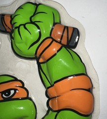 TMNT Wall Bubble Ninja Turtle Fight 1990 Mirage (Mike, Leo Raph, and Don) B6