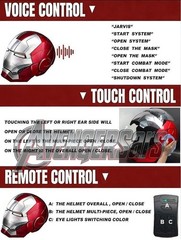 Autoking Iron Man Helmet MK5 1/1 Voice-controlled Mask Transform Cosplay Prop US