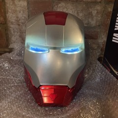 Iron Man Mark VII Headgear 1:1 Helmet LED Eyes Silver CG7248 Wearable New in Box