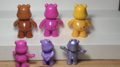 LOT Of 6 Care Bears TCFC Figures 3″ & 2″ Harmony Tenderheart Cheer (T3)